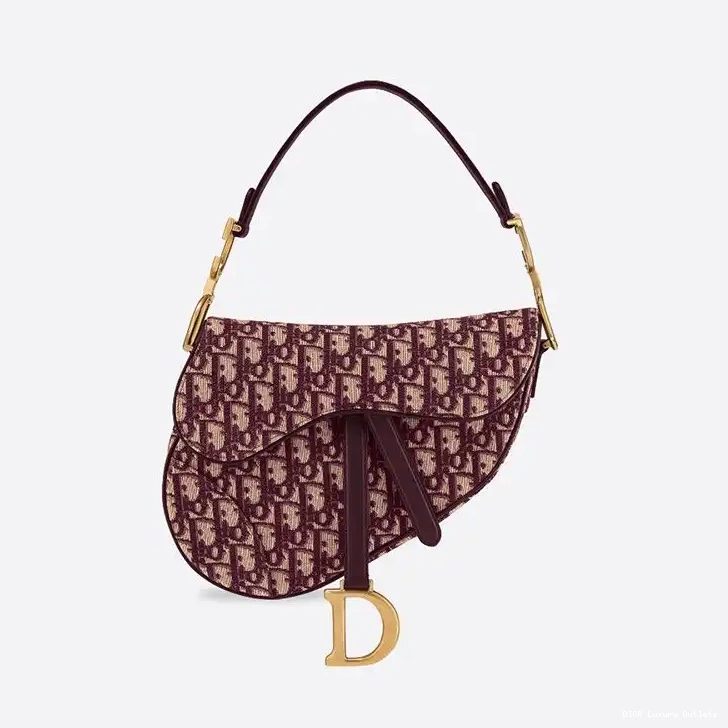 Cheap Bag Oblique Burgundy Saddle Motif Dior Canvas 0523 Luxury